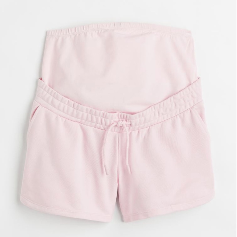 H&M maternity shorts baby pink